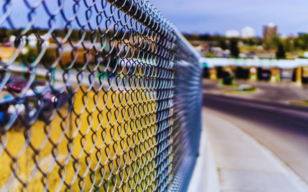 Chain link fencing