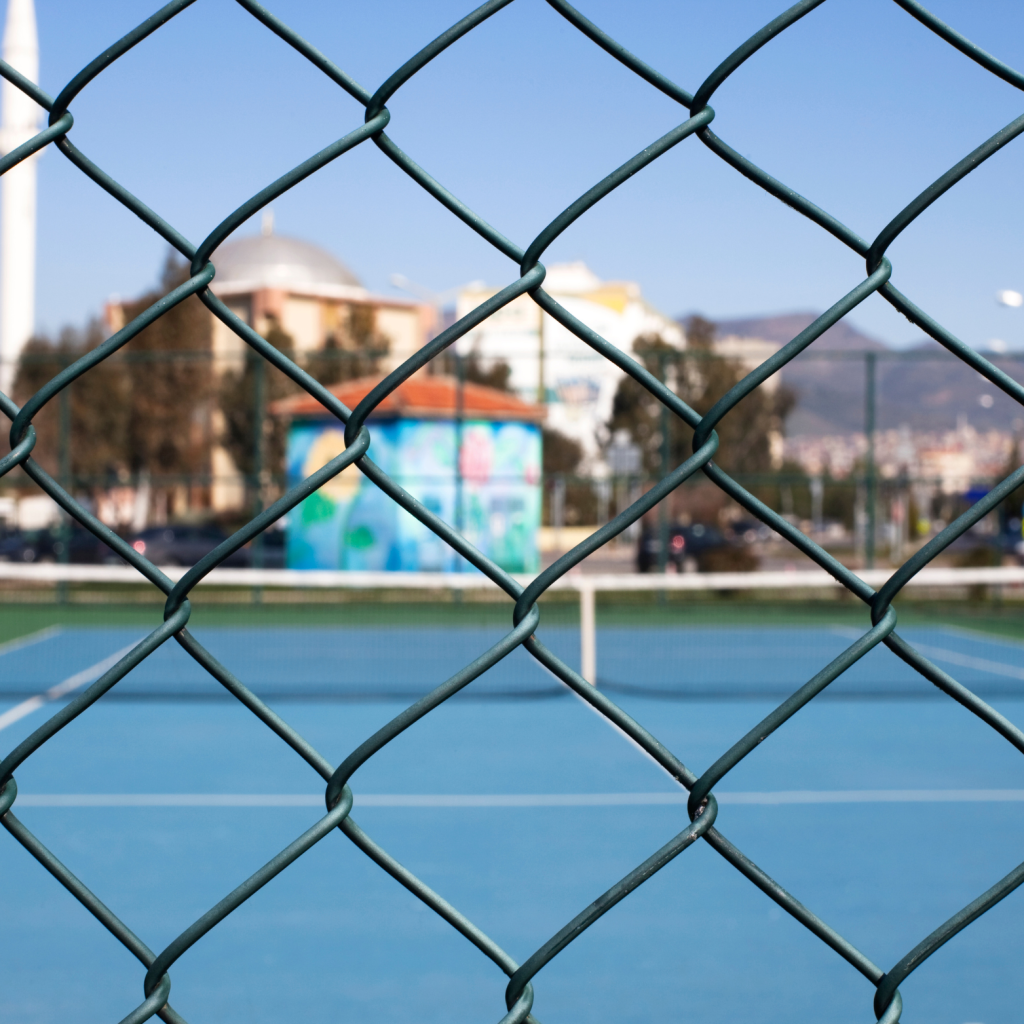 Tennis court fencing